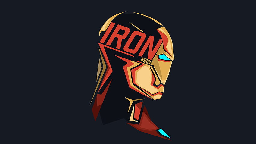 Iron Man Minimal Artwork , Iron Man U HD wallpaper