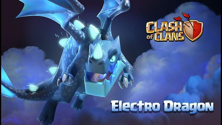 Electro Dragon COC, Clash of Clans Dragon HD wallpaper