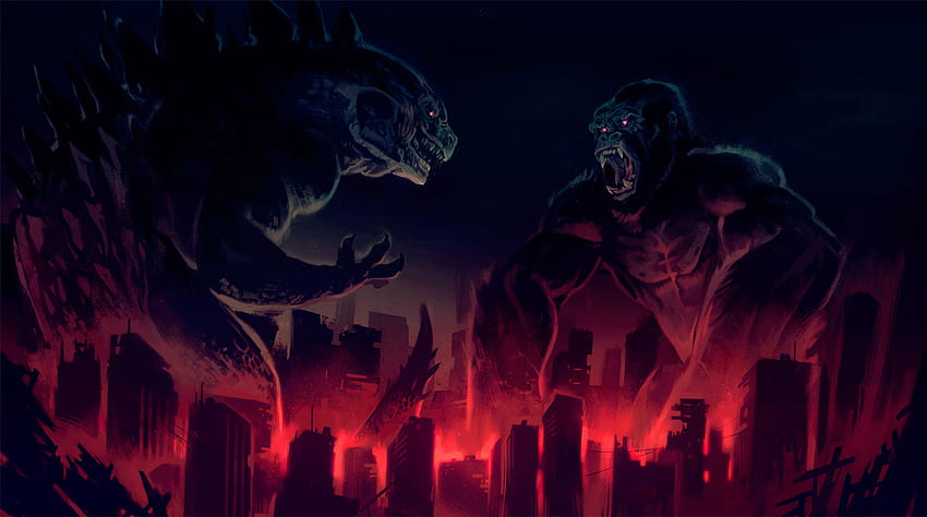 King Kong vs Godzilla Artwork Resolution , Artist , , and Background HD wallpaper