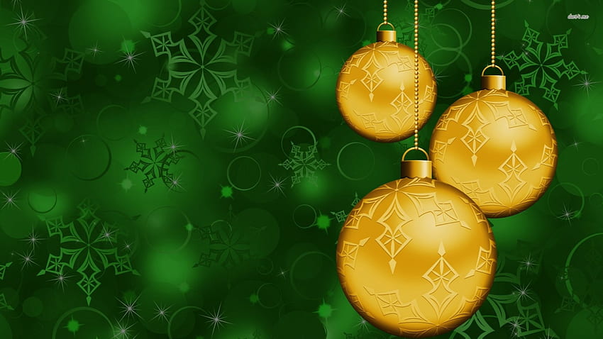 Christbaumkugeln, Kugeln, Gold, Weihnachten HD-Hintergrundbild