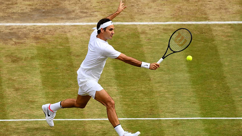 Con l'ottavo titolo di Wimbledon, Roger Federer Stokes lotta per il numero 1. Tour ATP Sfondo HD