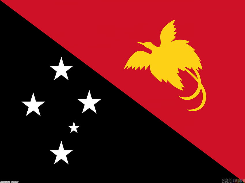 Papua-Neuguinea-Flagge. Papua-Neuguinea-Flagge, Weltflagge HD-Hintergrundbild