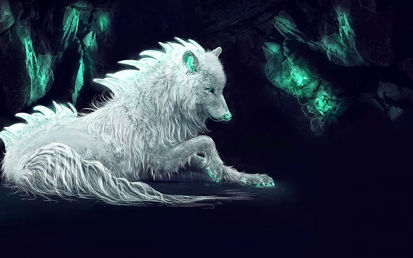 Arktischer Wolf - Wolf für Chromebook, Mythischer Wolf HD-Hintergrundbild