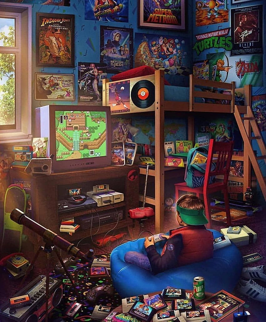 90's gaming. Retro gaming art, Retro games , Retro art, 90s Retro Gaming HD phone wallpaper