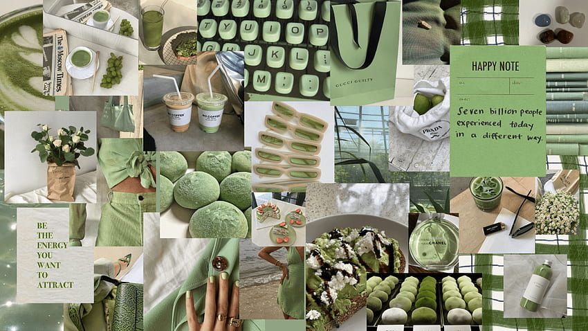 yeşil kolaj Tumblr Yazılarını ve Bloglarını Keşfedin, Sage Green Dizüstü Bilgisayar HD duvar kağıdı