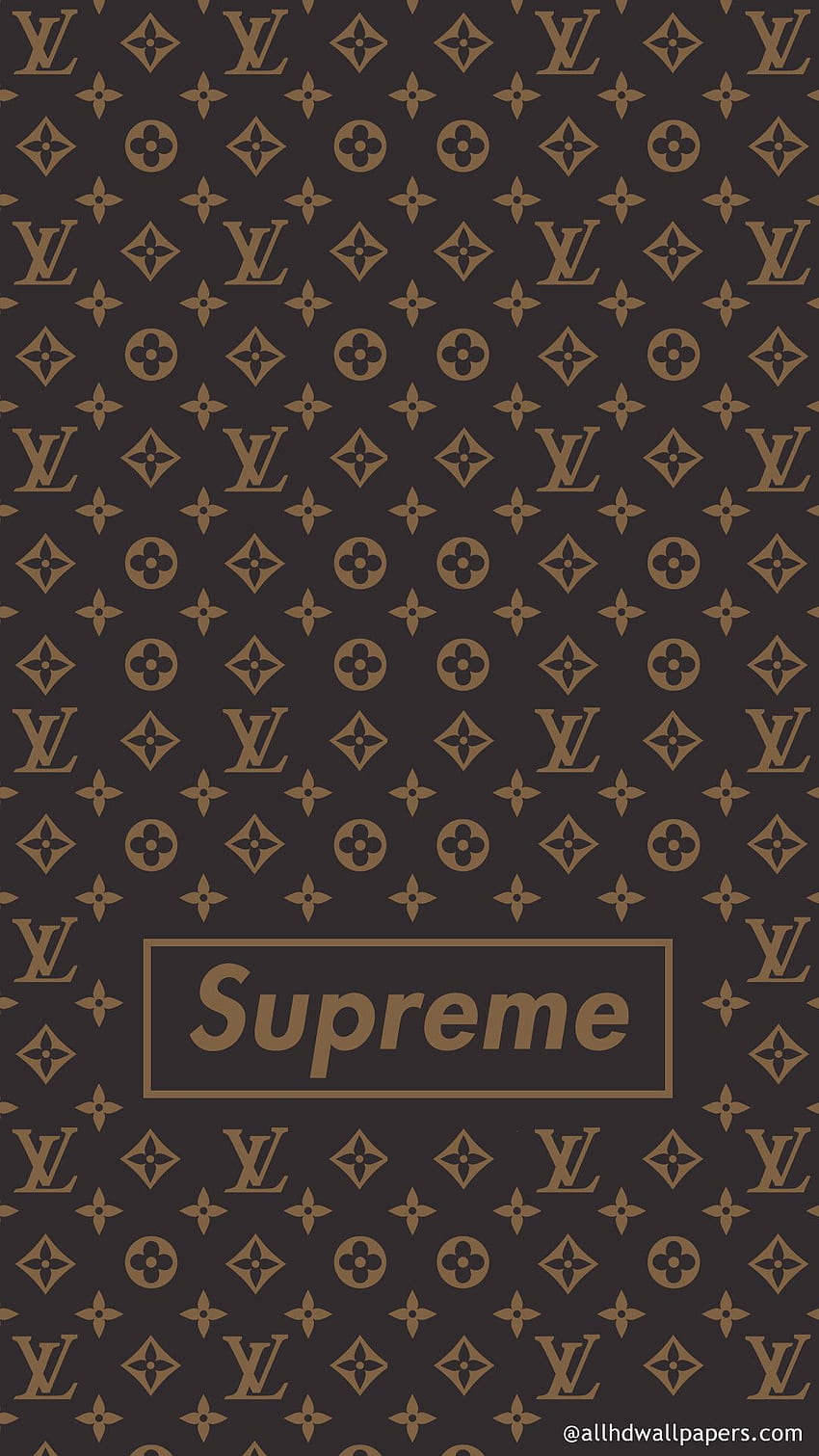 Golden supreme, black, designer, gold, louis vuttion, lv, supreme, HD phone  wallpaper