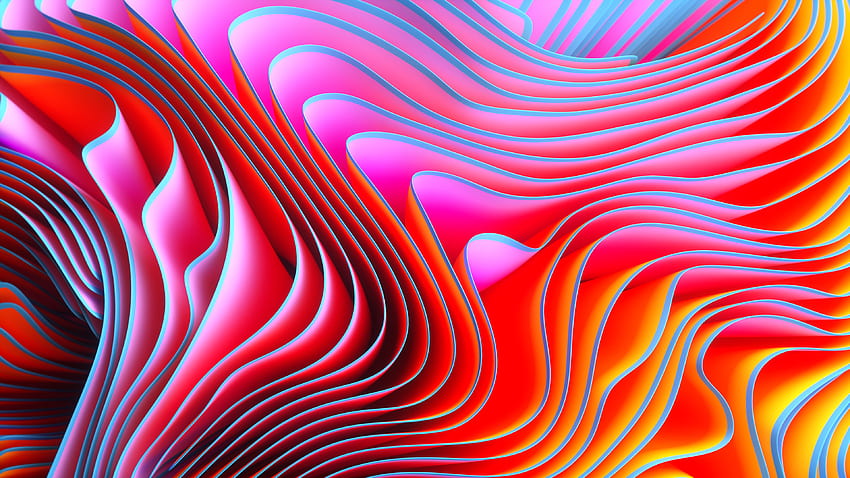 Pattern wavy, abstract, colorful texture HD wallpaper