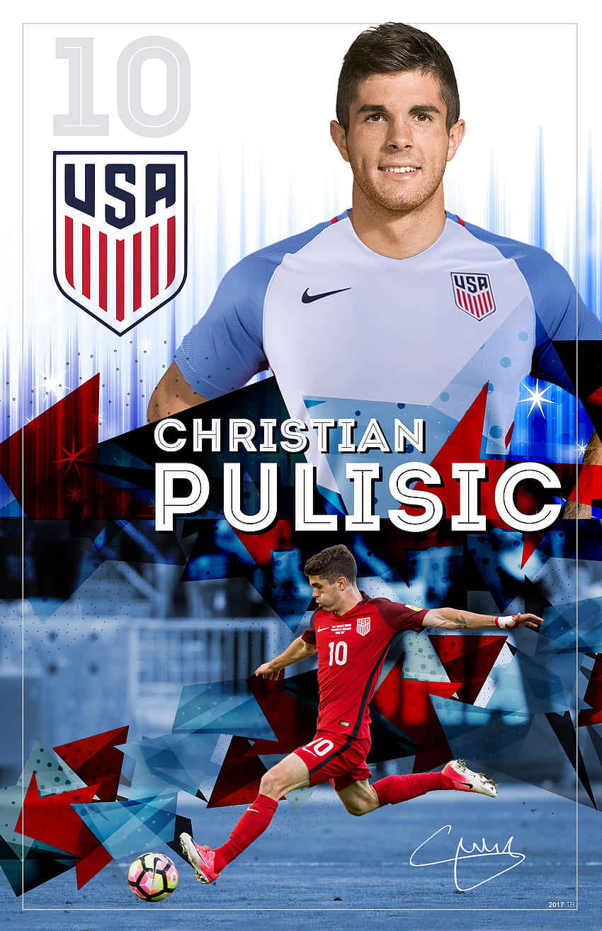 Christian Pulisic. Soccer Poster by TAYLOR BUCK. CREATIVE HD phone wallpaper
