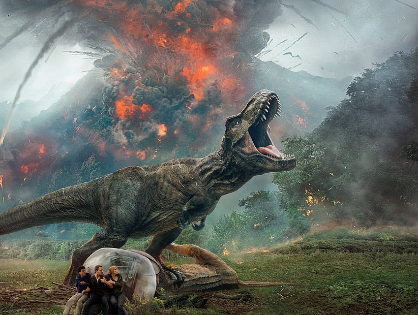 Jurassic World: Fallen Kingdom, 2018, ไดโนเสาร์, ยนตร์ วอลล์เปเปอร์ HD