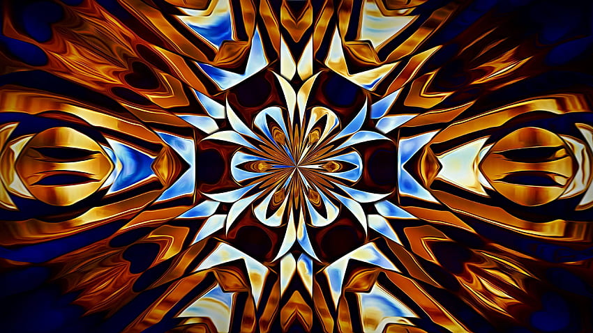 Abstract, Pattern, Fractal, Symmetry, Kaleidoscope HD wallpaper