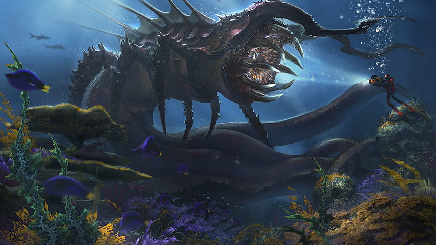 Creature, Diving, Underwater, Sea Monster JPG, Sea Serpent HD wallpaper ...
