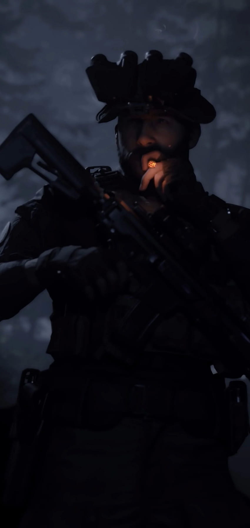 Call of Duty: Modern Warfare Captain Price Smoking HD тапет за телефон