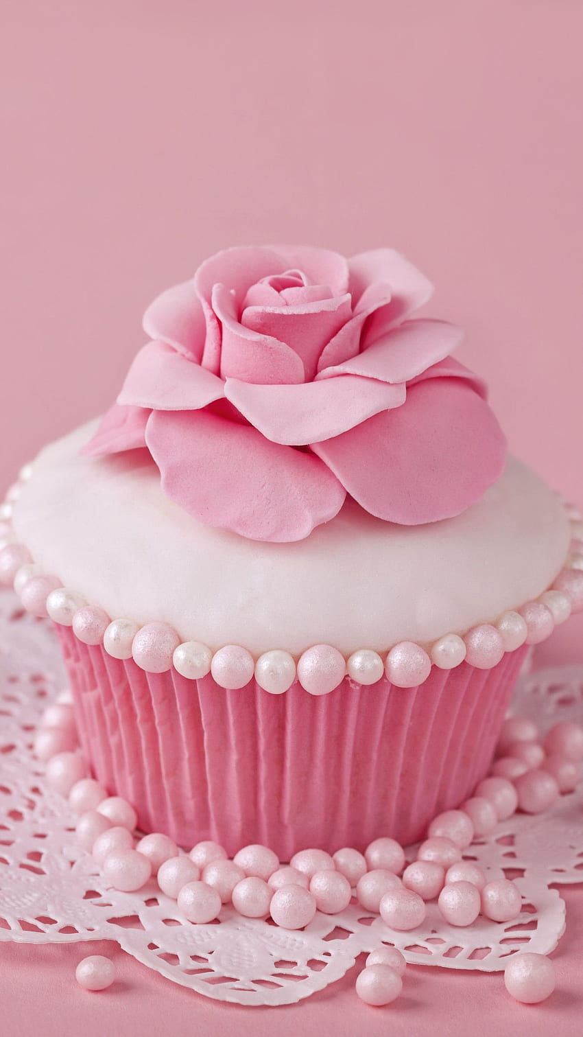 Food Cupcake Pink Sweets Flower. 669585. Cupcakes , Pink sweets, Pink cupcakes, Pastel Cupcake HD phone wallpaper