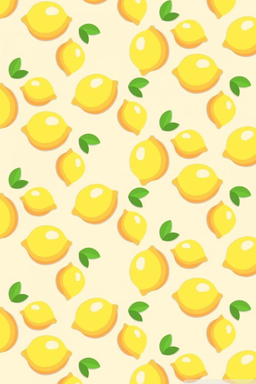 Lemons Pattern Ultra Background for U TV, Cartoon Lemon HD phone wallpaper