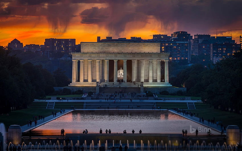 Lincoln Anıtı, Washington, DC © JG grafi Alamy HD duvar kağıdı