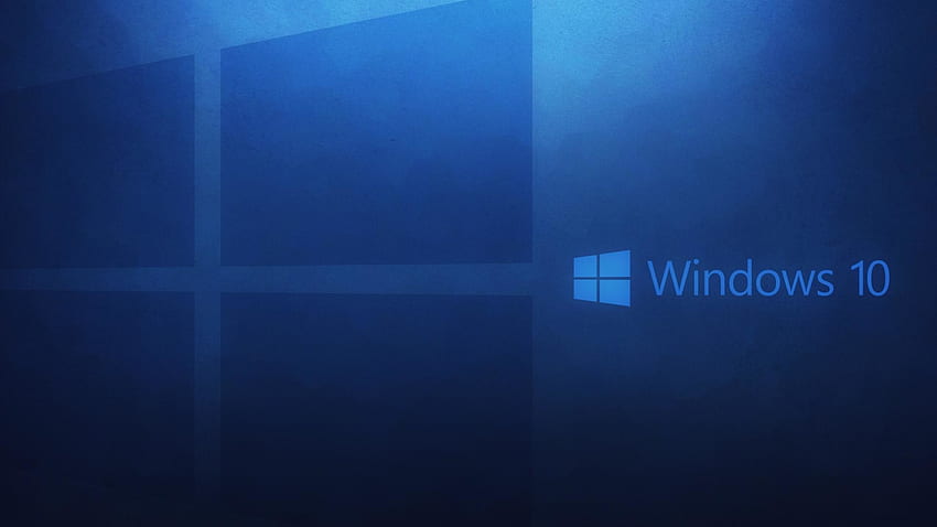 Windows-10-Microsoft-OS-Sistem-Operasi-Biru-Bayangan-Logo-Teks Wallpaper HD