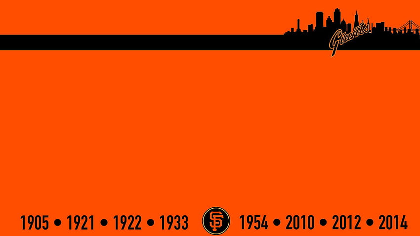 Download San Francisco Giants Logo Orange Background Wallpaper
