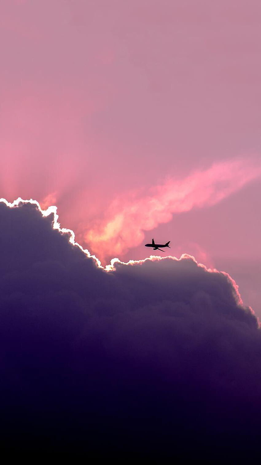 shika, rosa Flugzeug HD-Handy-Hintergrundbild