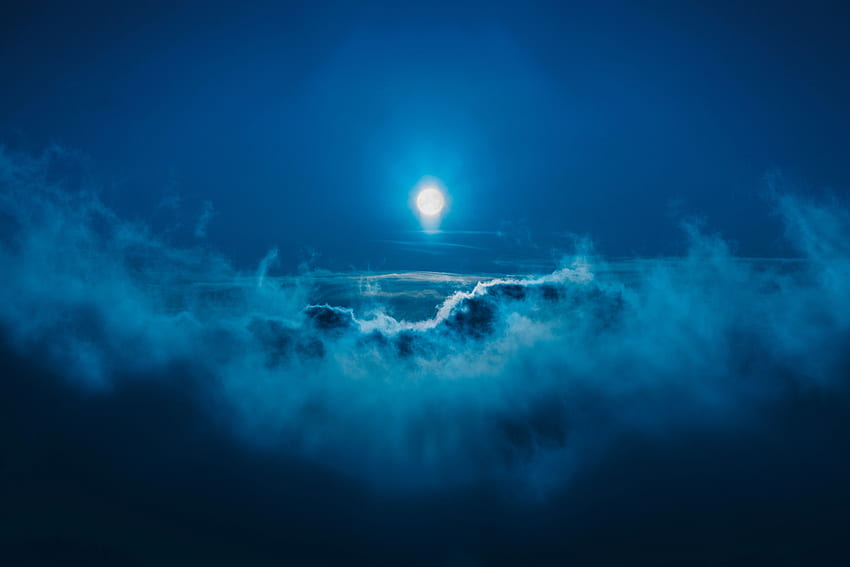 Nature, Sky, Clouds, Moon, Shine, Light HD wallpaper