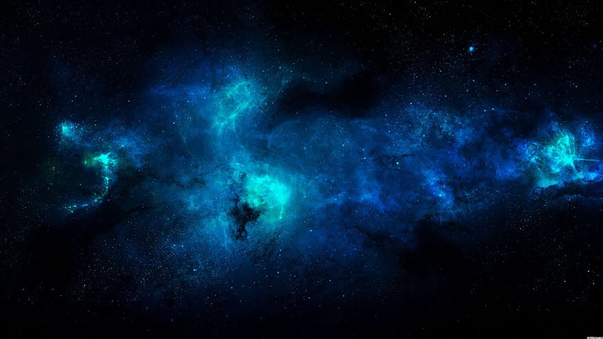 fresco dell'universo blu. Galassia blu, nebulosa, galassia Sfondo HD