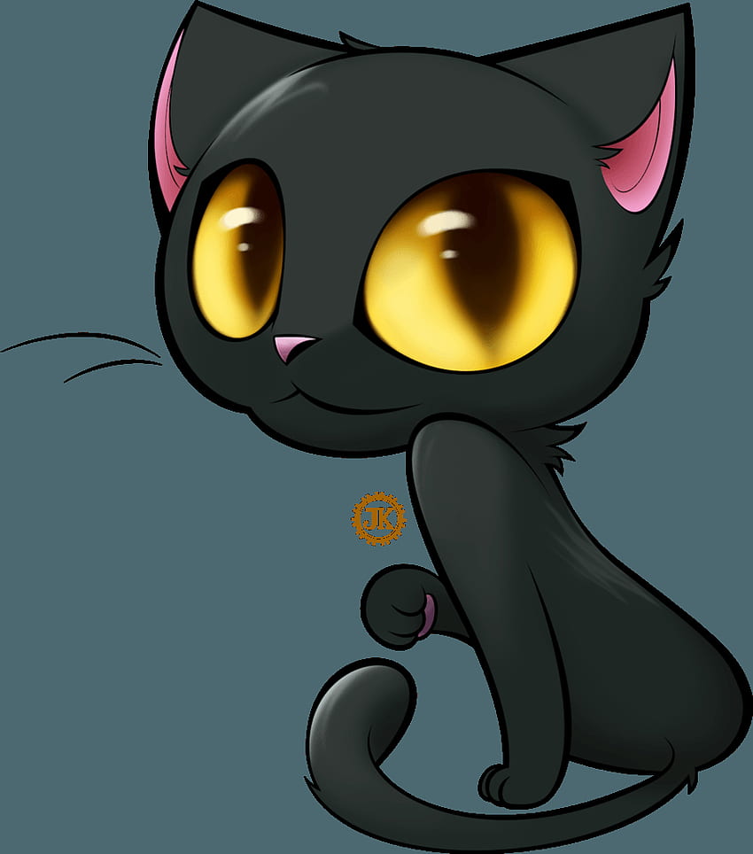 Black Cartoon Cat, Clip Art, Clip Art on Clipart Library, Black Cartoon Characters HD phone wallpaper