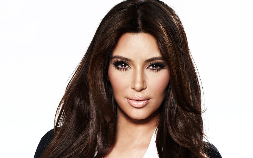 Kim Kardashian, Retrato, vaia, , Estrela americana, Mulher bonita, Make Up For With Resolution . Alta qualidade papel de parede HD