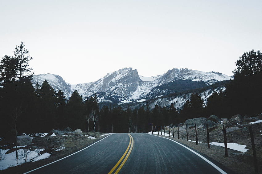 Naturaleza, Montañas, Carretera, Marcado fondo de pantalla
