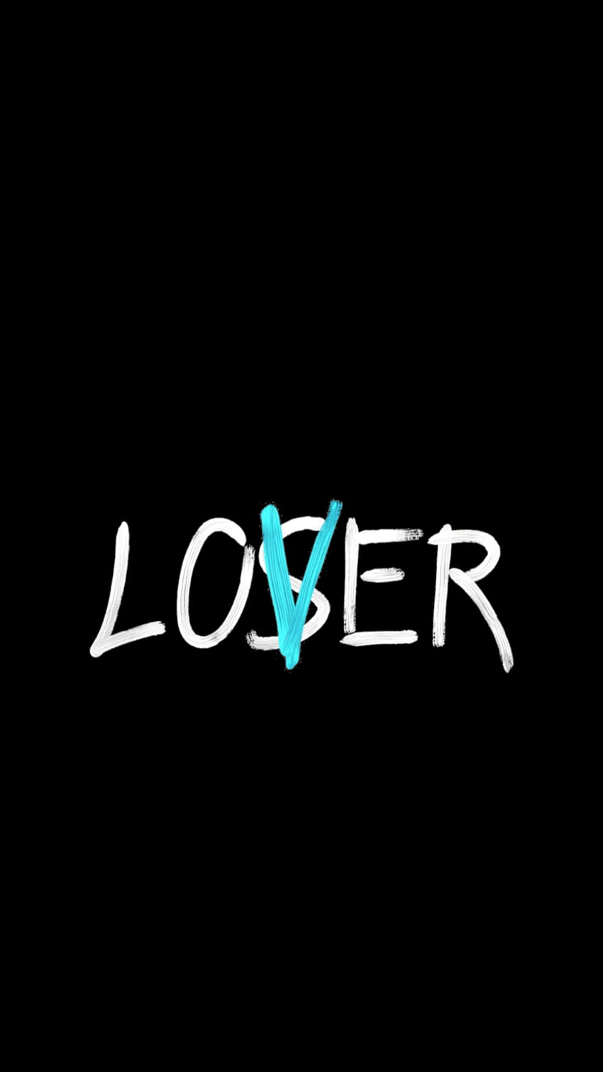 Loser/lover, love, magenta, midnight, lover, sad, depressed, logo, loser,  lonely HD phone wallpaper | Pxfuel