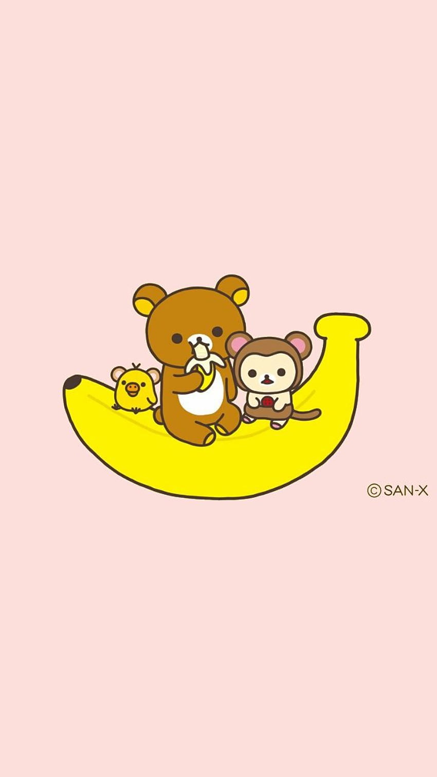 art, baby, background, banana, bear, beautiful, beauty, Kawaii Monkey HD phone wallpaper