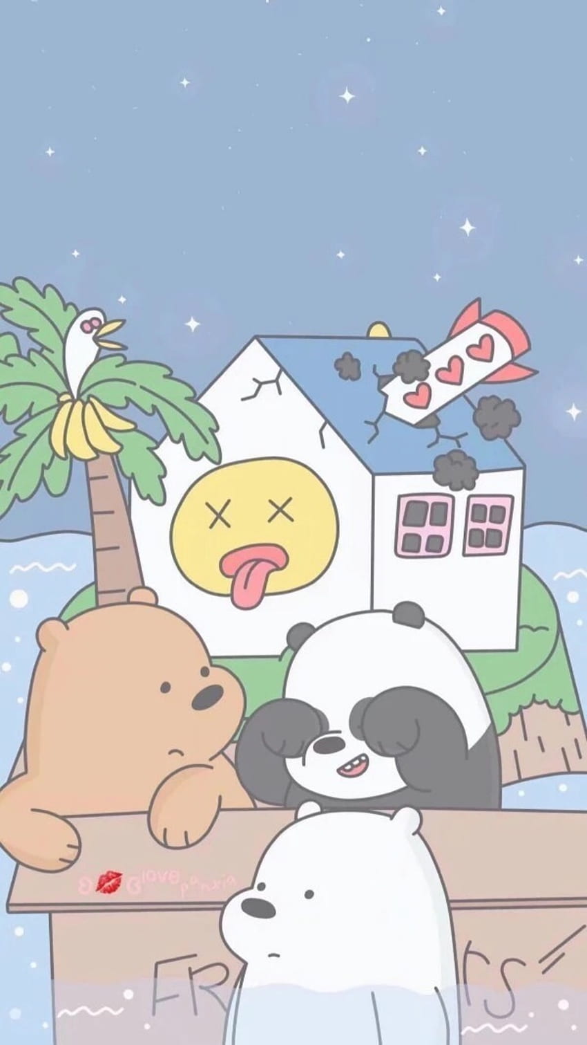 Cute Kawaii Panda With Heart Poster by kiwiprints