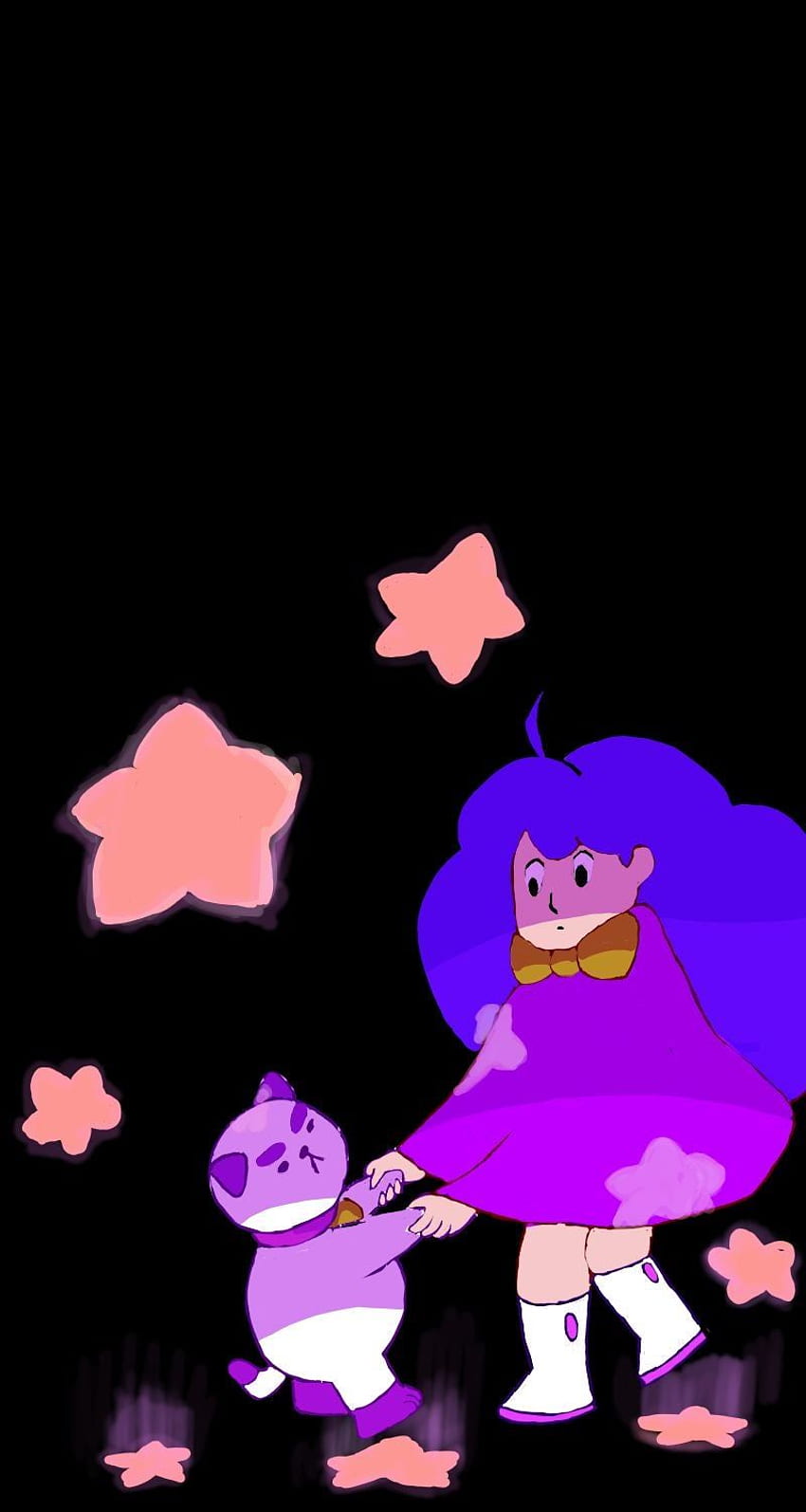 I tried to draw Bee and Puppycat, this is suppose to be HD phone wallpaper