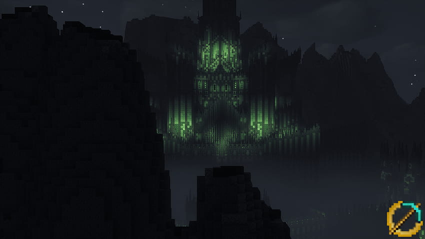 Looking Minas Morgul straight in the eyes. Minecraft Middle Earth HD wallpaper