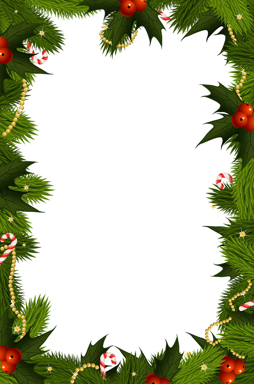 Cadre de bordure PNG de Noël transparent Fond d'écran de téléphone HD
