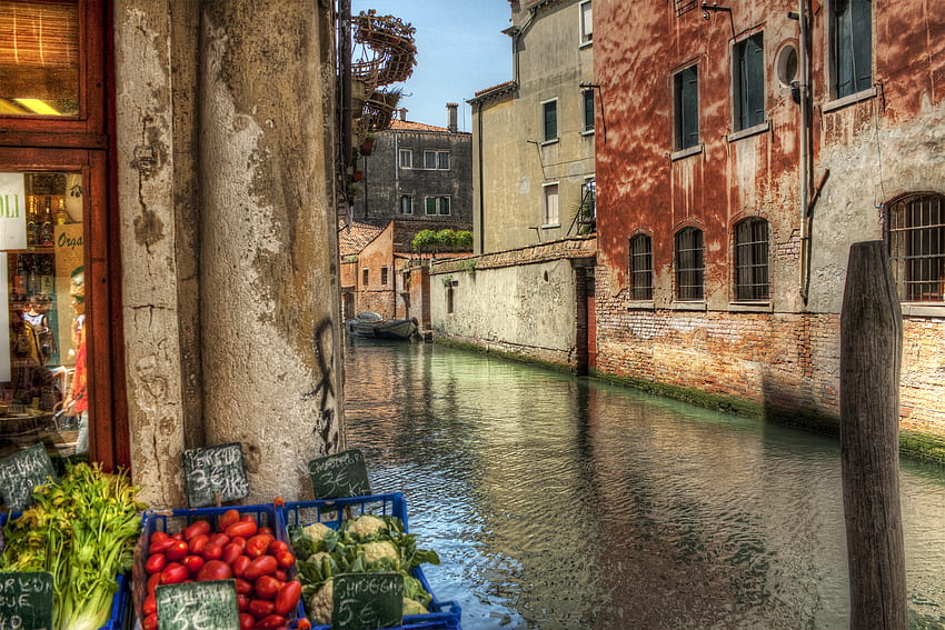 Canais De Veneza, Itália, Veneza, Água, Canais papel de parede HD