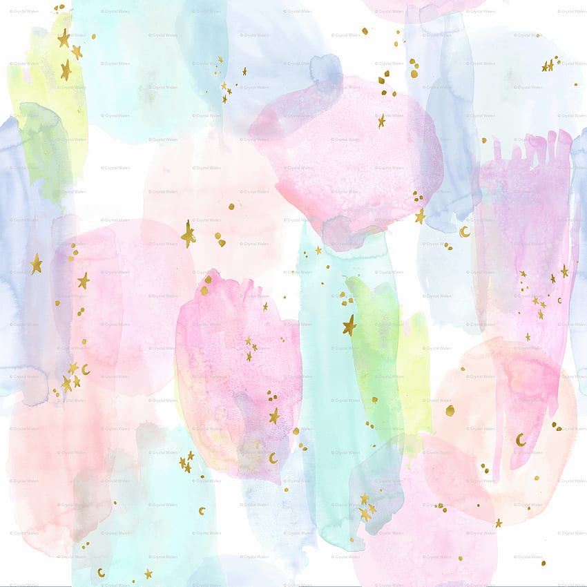 Aquarell-Pastell-Blume -, Aquarell-Pastell-Blumen-Hintergrund auf Fledermaus, Pastellmalerei HD-Handy-Hintergrundbild