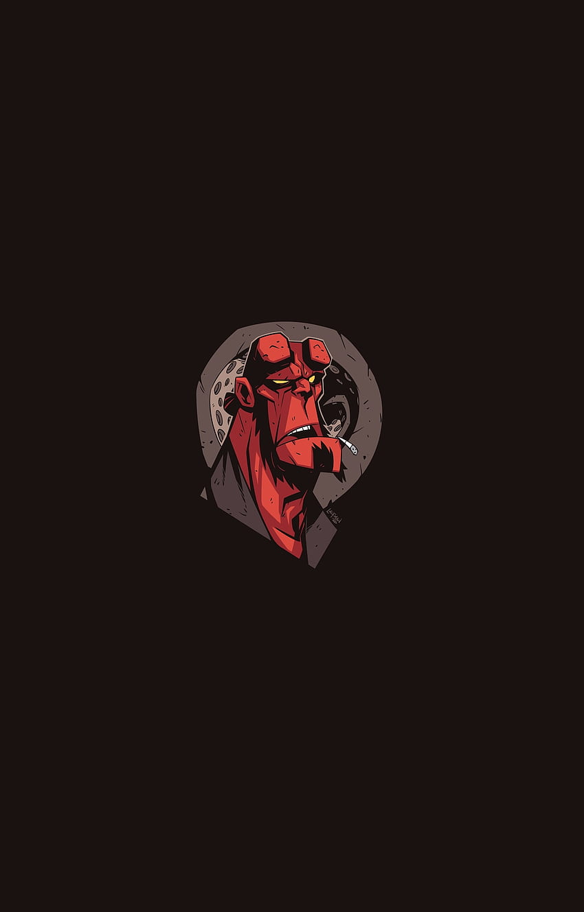 Hellboy, perezoso, mínimo fondo de pantalla del teléfono