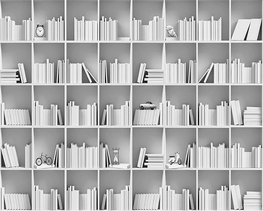 Beibehang Murale personalizzato Libreria di libri Libreria Scaffale per riviste Arte moderna Pittura murale Soggiorno studio 3D. . - AliExpress, Libreria carina Sfondo HD