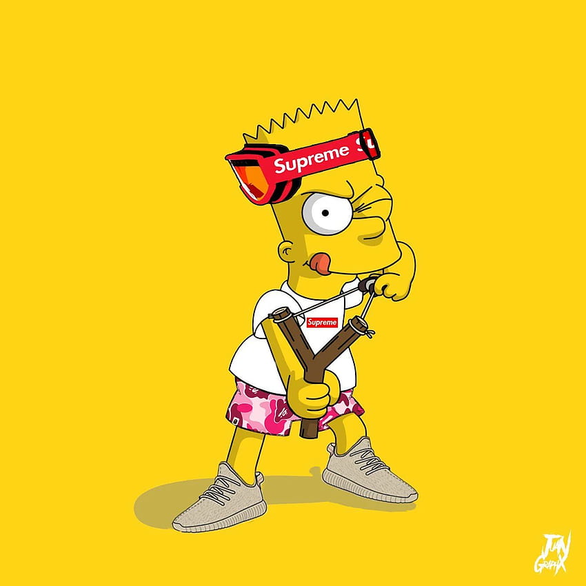 Black Cartoon Characters Supreme: Dope supreme art cartoon tumblr, Supreme  Bart Simpson HD phone wallpaper | Pxfuel