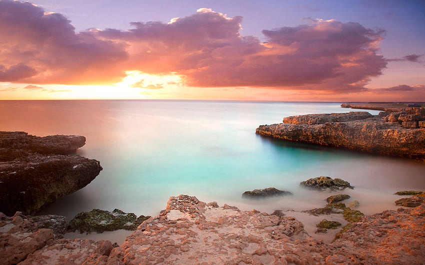 Coral Rock Sunset. Best, Aruba Beach HD wallpaper | Pxfuel