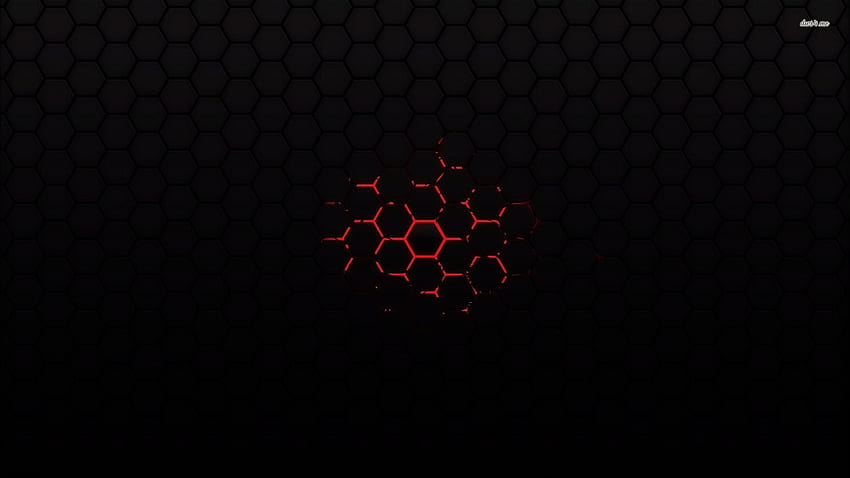 Motif nid d'abeille rouge sur noir Rouge sur noir . Fond d'écran HD