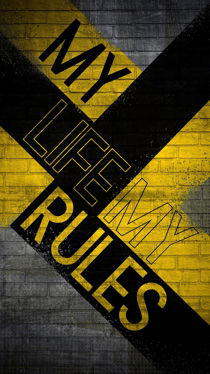 Le mie regole, detti, nero, parole, giallo, legno Sfondo del telefono HD