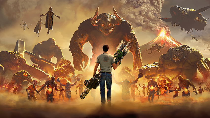 Serious Sam 4 and Background HD wallpaper