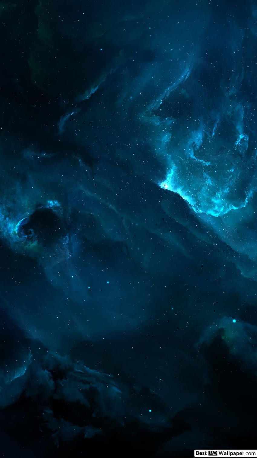 Blue Cloudy Nebula, Cloudy Galaxy HD phone wallpaper