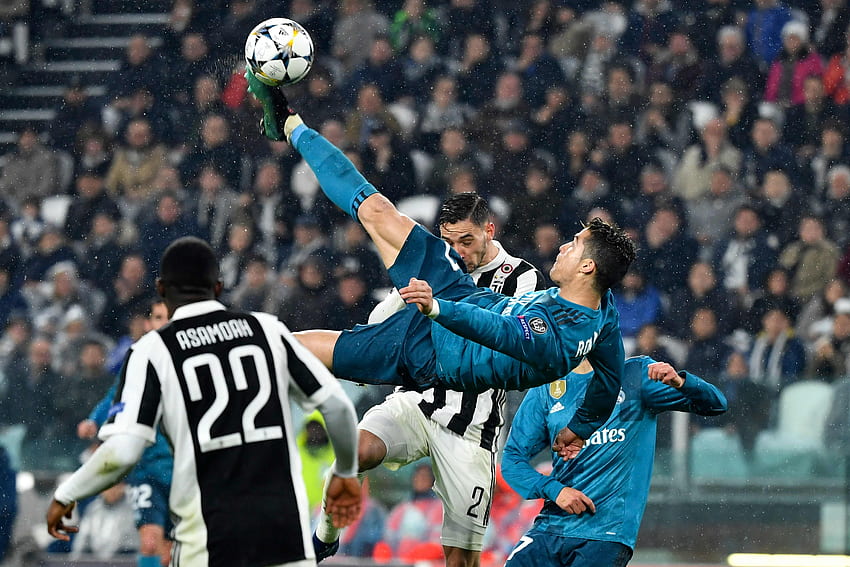 Unglaublich von Cristiano Ronaldos atemberaubendem Fallrückzieher, Cristiano Ronaldos Tor HD-Hintergrundbild
