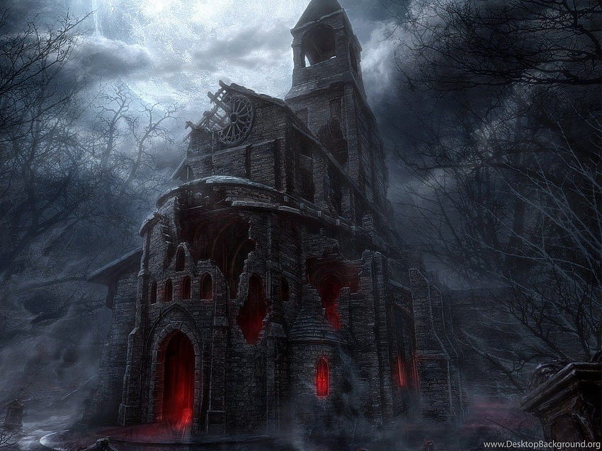 Halloween Haunted House Fine Background, Haunted Forest HD wallpaper