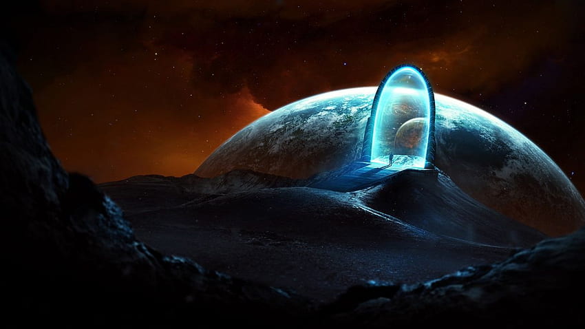 환상적인 세계 행성 표면 판타지 포털 Sci Fi 달 공간 사이키델릭 작품., 사이키델릭 우주 비행사 HD 월페이퍼