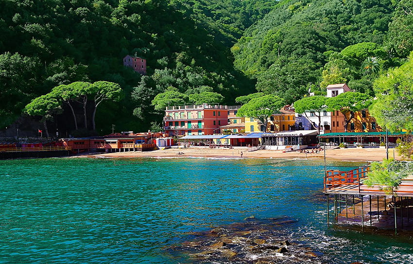 Liguria อิตาลี Portofino แม่น้ำ อาคารเมือง วอลล์เปเปอร์ HD