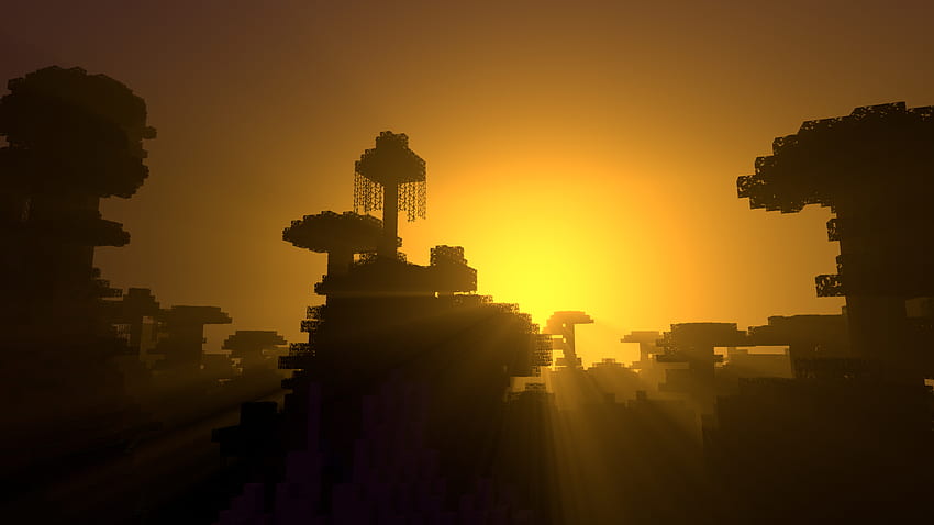 Nascer do sol na selva! (&1440p) - Outra arte dos fãs - Arte dos fãs - Mostre sua criação - Fórum do Minecraft, Simple Sunrise papel de parede HD