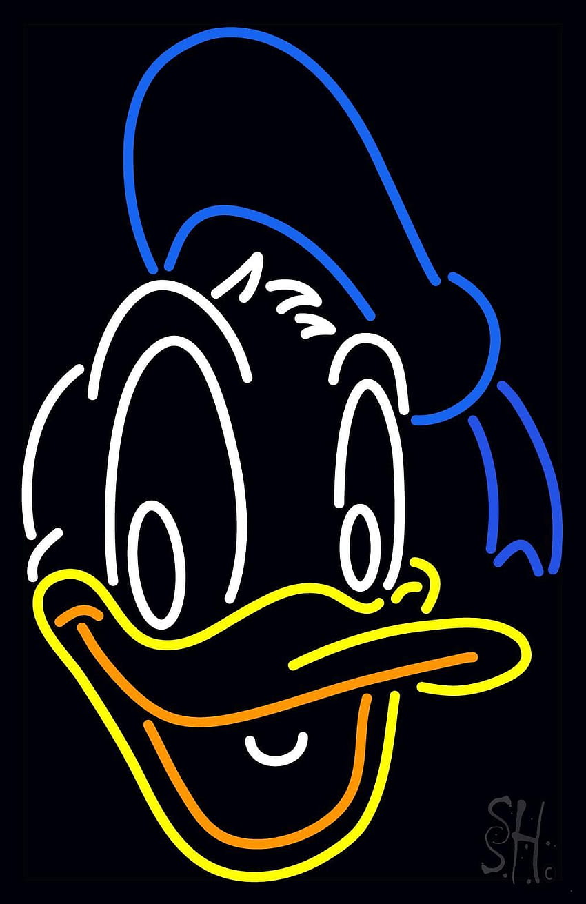 Donald Duck Neon Sign. Retro Neon Signs. Duck , Neon signs, Donald duck, Cool Donald Duck HD phone wallpaper