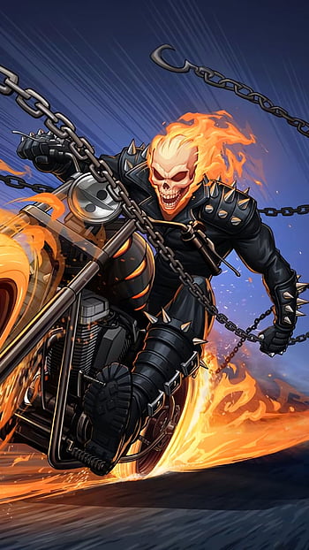 Ghost Rider Firing Bike Canvas Art - Animation & Cartoons posters in India  - Buy art, film, design, movie, music, nature and educational  paintings/wallpapers at Flipkart.com